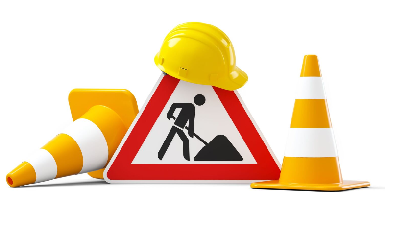 Radovi na cesti ilustracija